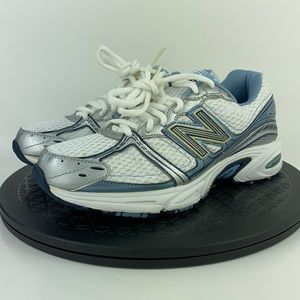 New Balance 270 V2 White/Blue Athletic Running Shoes W470WB2 Women's Size 6 B